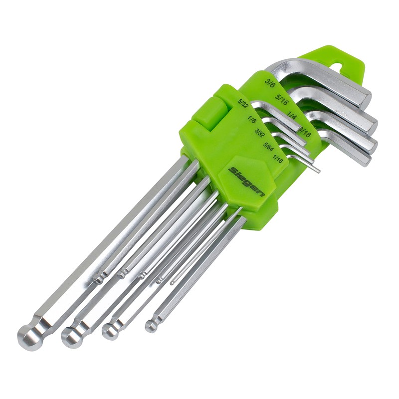 Sealey Siegen 9pc Long Ball-End Allen Key Hex Set -