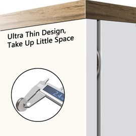 Mousike Magnetic Door Catch Ultra Thin Cabinet Magnets Stainless Steel Drawer Magnet Catch for Sliding Door Closure Kitchen Cabinet Cupboard Closet Closer (30Pack)