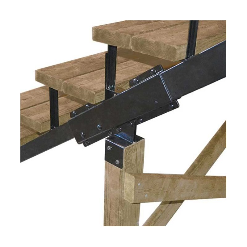 Pylex 13920 Steel Stair Riser Connector, Black