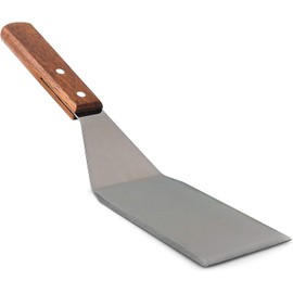 Stainless Steel Spatula | Scraper Spatula | Heavy Duty Spatula Turner | Stainless Steel Grill Turner with Wooden Handle for Teppanyaki, Barbecue, Steak, Pizza