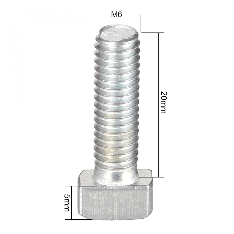 sourcing map M6 x 20mm T-Slot Drop-In Stud Screw Bolt