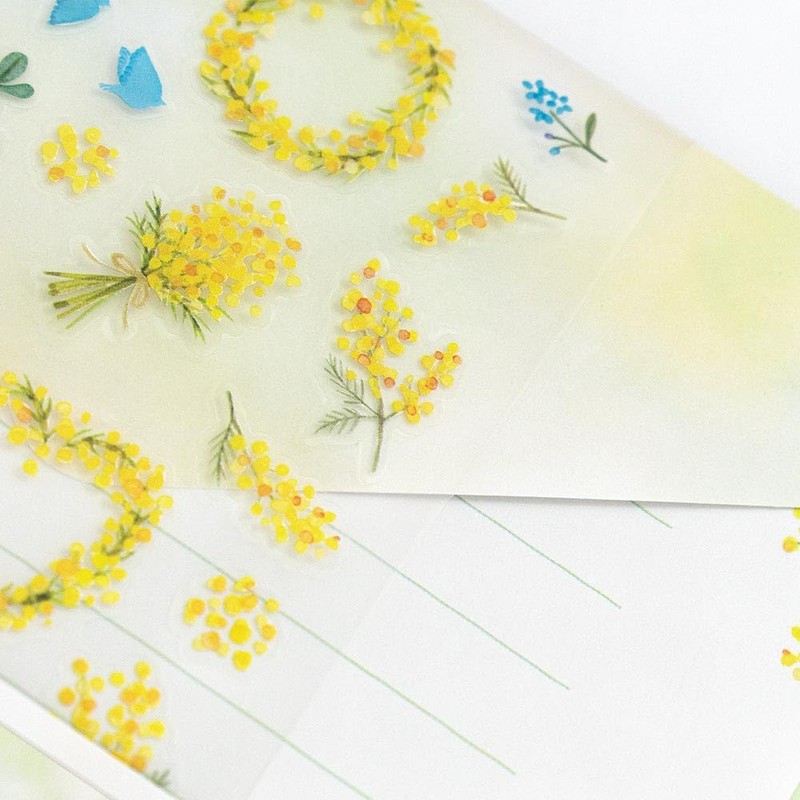 Enuby Mini Letter Envelopes, Deco Mimosa | Mini Letter Set,