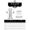 ZSJR Mens Black Track Suits Hawaiian Shirt 2 Piece Set