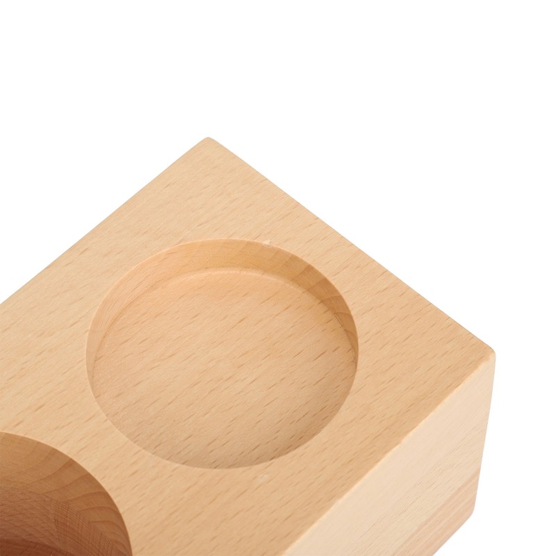 Wooden Coffee Tamper Station Stable Prevent Slip Coffee Tamper Holder