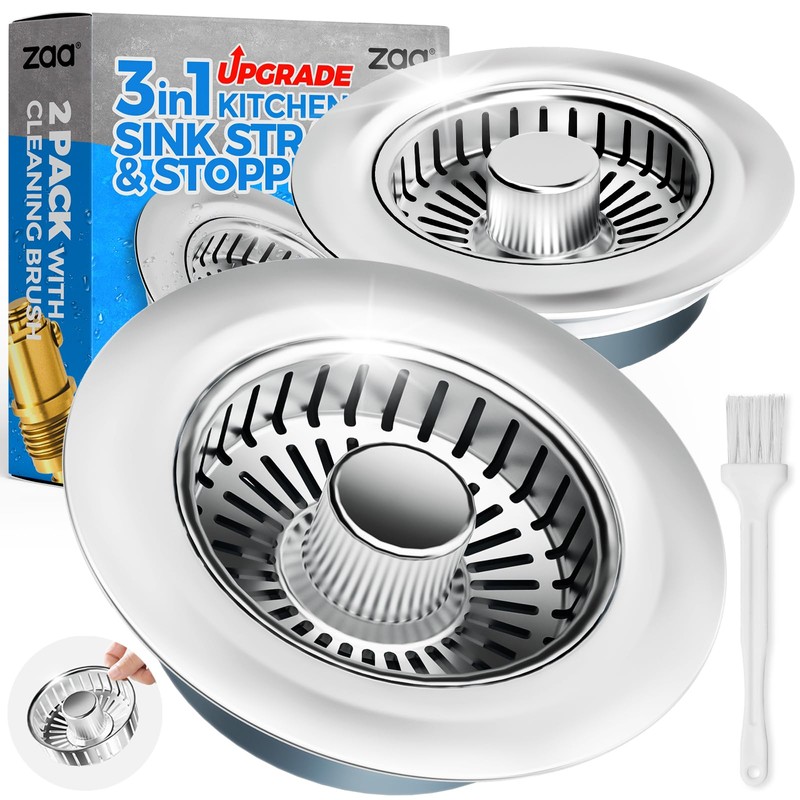 zaa Kitchen Sink Drain Strainer - Kitchen Sink Stopper,Stainless Steel