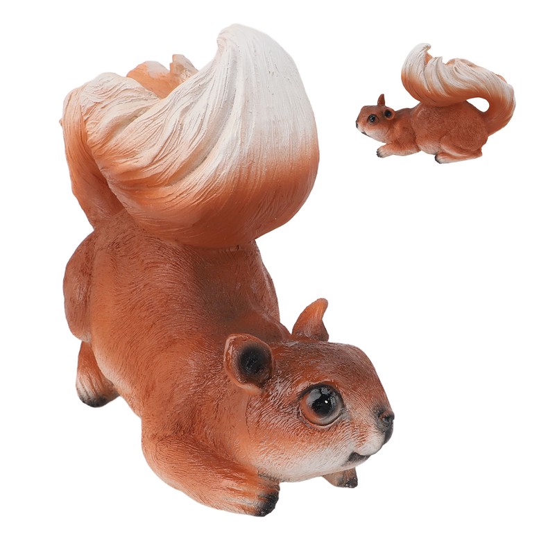 Squirrel Garden Decor Outside Funny Resin Statue Courtyard Balcony Outdoor