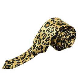 NECOTIA 2.0 inch (5 cm) Polyester Necktie/Pattern Print, Men's, Everyday Use, Party, Slender, Individuality, Casual, Exotic, Leopard Print