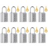 Kenning 10 Pcs Combination Padlock 4 Digit Combination Lock with