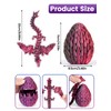 3D Printed Dragon Egg with Dragon with Wings, 22 cm