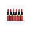 Set 6 Labiales Mate Marrón Rojo Larga Duración W