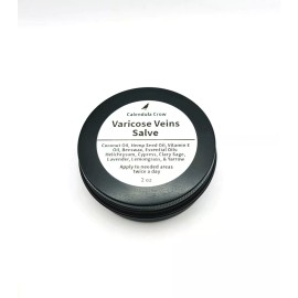 calendula crow Varicose Veins Salve - Leg Vein Support, Spider Veins - 2 Oz Tin