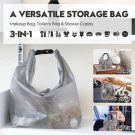 Sea Team 2-Pack Waterproof Travel Toiletry Bag, Makeup Organizer & Storage Pouch - Clear EVA Material, Large Opening, Portable Handle for Travel, Gym, Swimming, Daily Use