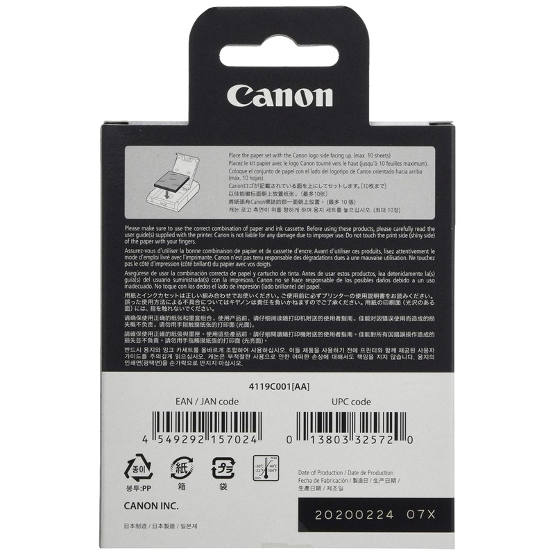 Color Ink and Label Set for Canon SELPHY SQUARE QX10