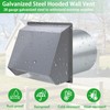 10 Inch Hooded Wall Vent Exhaust with Screen and Damper,Outdoor