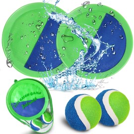 Jalunth Velcro Ball Game Velcro Ball Beach Toy Beach Games Throwing Game Children Adults Garden Outdoor Beach Toy Games Gifts 2 3 4 5 6 7 8 9 10 Years Girls Boys Easter Gifts