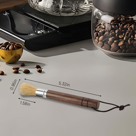 Bamynoir Coffee Grinder Brush, Espresso Machine Cleaner with Wooden Handle & Natural Bristles, Barista-Designed for Home Kitchens, Cleans Coffee Accessories.