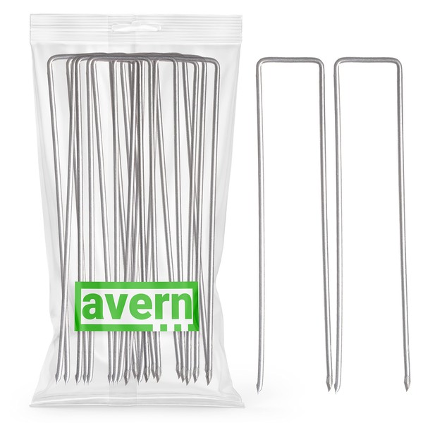 Avern 50 pack of 6 inch Galvanised Garden Securing Peg