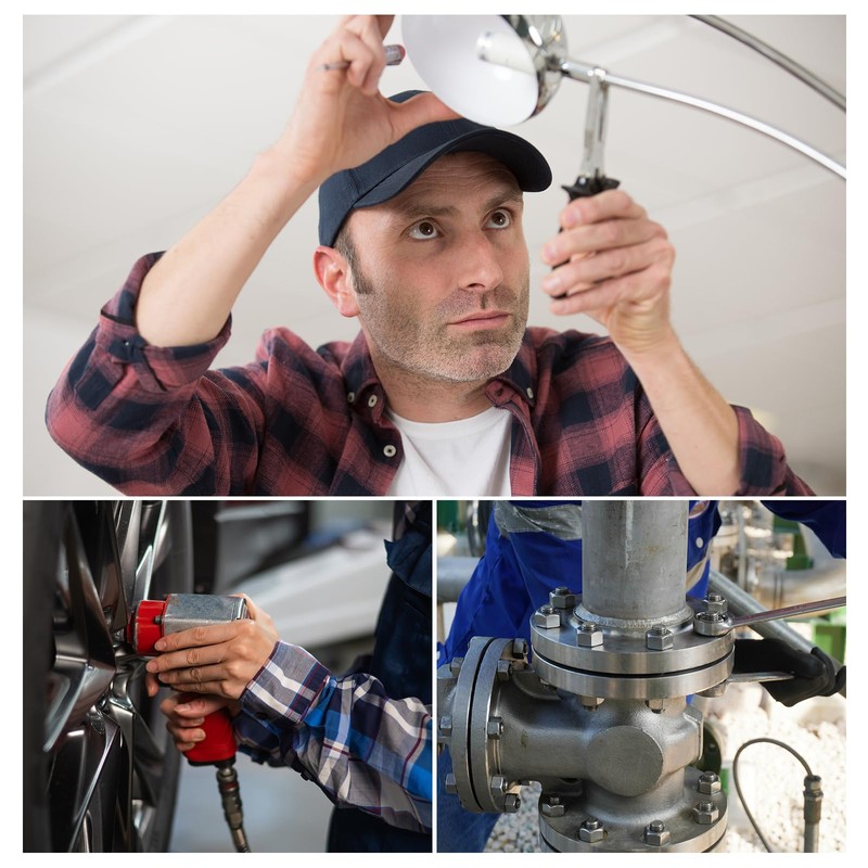 sourcing map Left-hand Lock Nuts, M8x1.25mm 304 Stainless Steel Thread