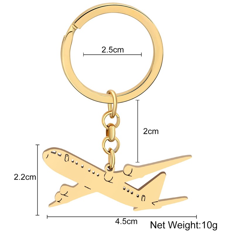 DOWAY Cute Airplane Keychain Helicopter Propeller Keychain for Traveller Women