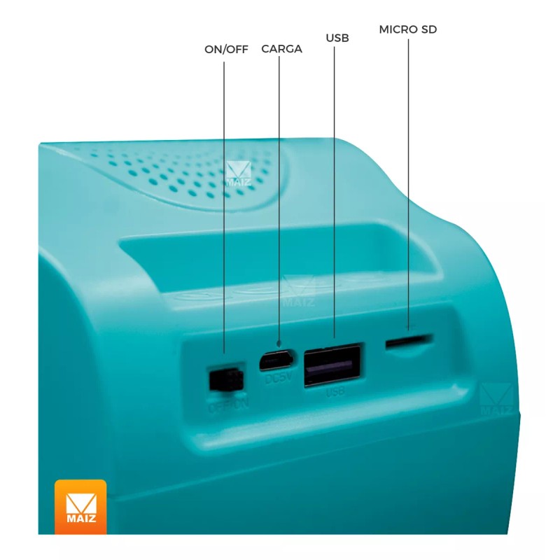 Maíz Bocina Bluetooth Inalambrica Usb Soporte Celular Elefante