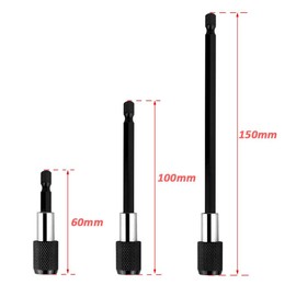 Onwon Magnetic Screwdriver Bit Holder 1/4 Inch Hex Shank Quick Change Drill Bit Extension Set Quick Release Extension Chuck Adapter for Screws, Nuts, Drill, 100mm