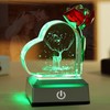 XuanMingyuan Crystal Heart Shaped Rose Deer Creative Home Decoration for