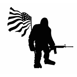 Egl 5.5” Bigfoot Sasquatch American Flag Ar15  Yeti Decal Conspiracy Car Truck Usa