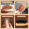 1 Round Bubble Comb and 1 Mini Bubble Comb, Wooden