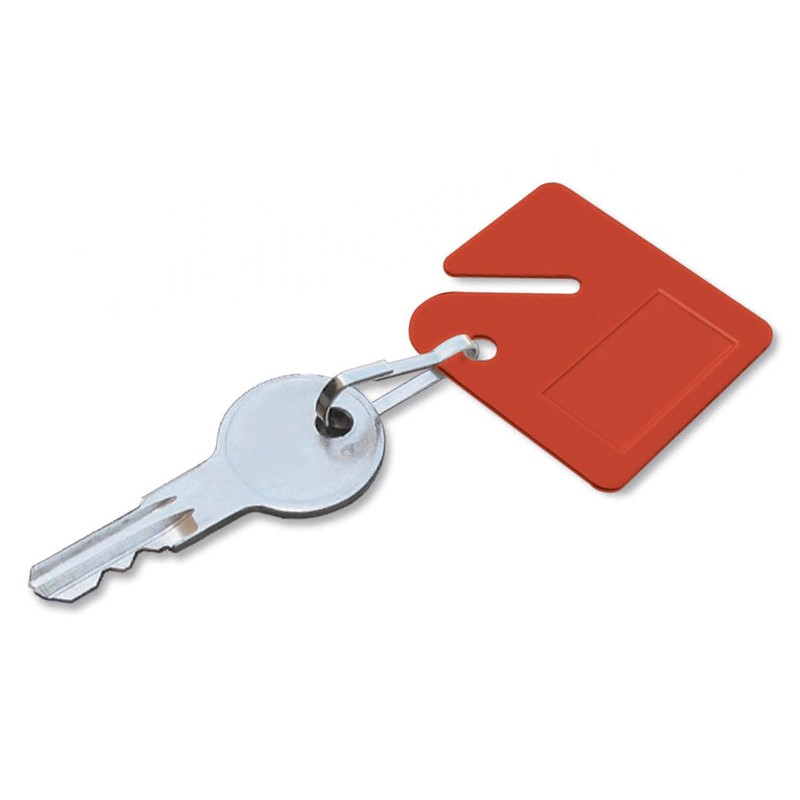 Lucky Line Square Slotted Cabinet Key Tag with Hooks and