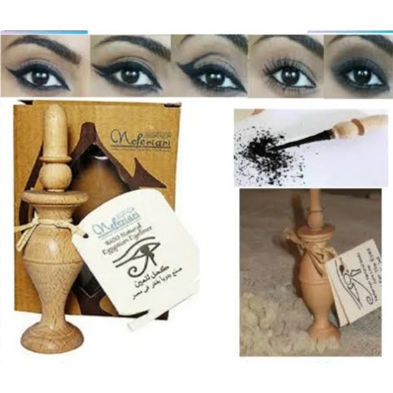 Nefertari 100% Natural Egyptian Eyeliner in Powder Form, Handmade Eyeliner