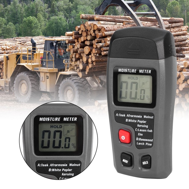 Digital LCD Handhold Wood Moisture Meter Damp Detector Hygrometer Tester