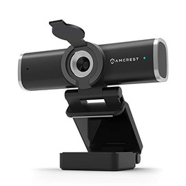 Amcrest Cámara Web 1080P con Micrófono para Escritorio, Cámara Web de Computadora, Cámara Web USB HD de Transmisión para Laptop y PC con Cubierta de P