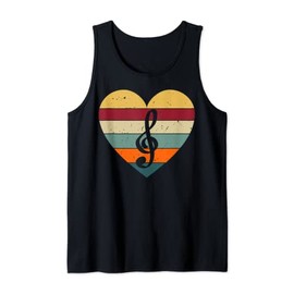 Vintage Retro Heart Love Music Hip Hop Dj Musical Artist Tank Top
