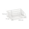 Relaxdays Desk Organiser, 5 Compartments, Mesh Design, Metal, H10.5 x