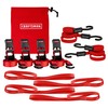 CRAFTSMAN CMXAZBS777 Black/Red 10-Piece Tie-Down Kit with Ratchet Straps, Bungees,