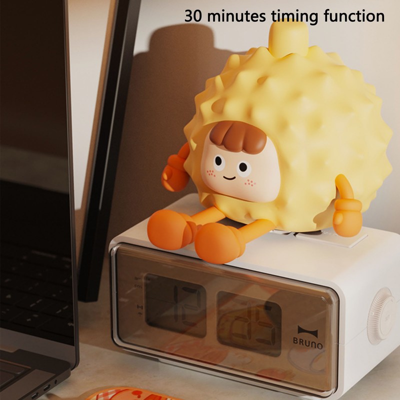 Durian Night Light Silicone Soft Light Rechargeable Cute Tap Control