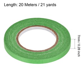 sourcing map 3Pcs 7mm 0.28 inch Wide 20m 21 Yards Masking Tape Painters Tape Rolls Light Green