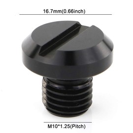 Xitomer 4 PCS Mirror Hole Plugs M10x1.25, Fit for Z125/ Z400/ Versys 650, FZ-07 MT-07 / FZ-09 MT-09, CRF250L/ CB1000R, SV650 / KLR 650, Aluminum CNC