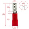 Baomain 0.11" Red Female Insulated Spade Wire Connector Electrical Crimp
