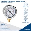 SENCTRL 30inHg Vacuum Pressure Gauge, 2" Dial, 1/8 NPT Lower