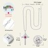 YL Mom Cross Necklace 925 Sterling Silver Mother Pendant Created