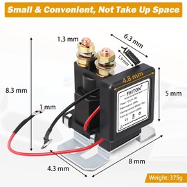 High Current Battery Disconnect Switch Remote Kill Switch for Car Truck 500A Starting 200A Rated DC12V Wireless Anti-Theft Prevent Battery Drain Battery Disconnect Switch Isolator