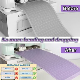 LOPASA Long Extension Tray for Cricut Explore 4 Explore 3 and Explore Air 2, Cutting Mat Holder Accessories, Tray Extender for 12x24 Mat, Cutting Machine Essential Support Accessories