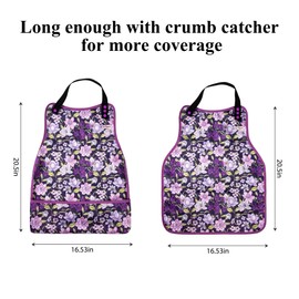 Fuz Bigaza 3 Pack Adult Bibs for Women, Washable Clothing Protector with Crumb Catcher, Eating Cloth for Elderly Seniors and Disabled Adjustable Waterproof Large Feeding Adult Bib