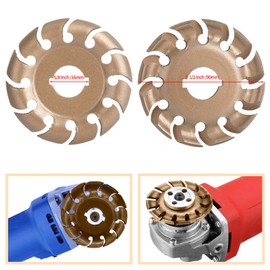 Mefape 4PCS Wood Carving Disc Set, Angle Grinder Attachments, Grinding Wheel for Angle Grinder, Wood Shaping Disc Cutting Wheel for Wood Stump Grinding, Carving and Polishing