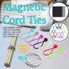  Magnetic Cable Ties, 24 Pack Magnetic Silicone Cable Ties