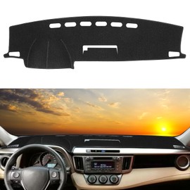 SKYLOTEC Dash Cover Mat Custom Fit for Toyota RAV4 2013-2015 2016 2017 2018 Dashboard Mats Dash Carpet Protector