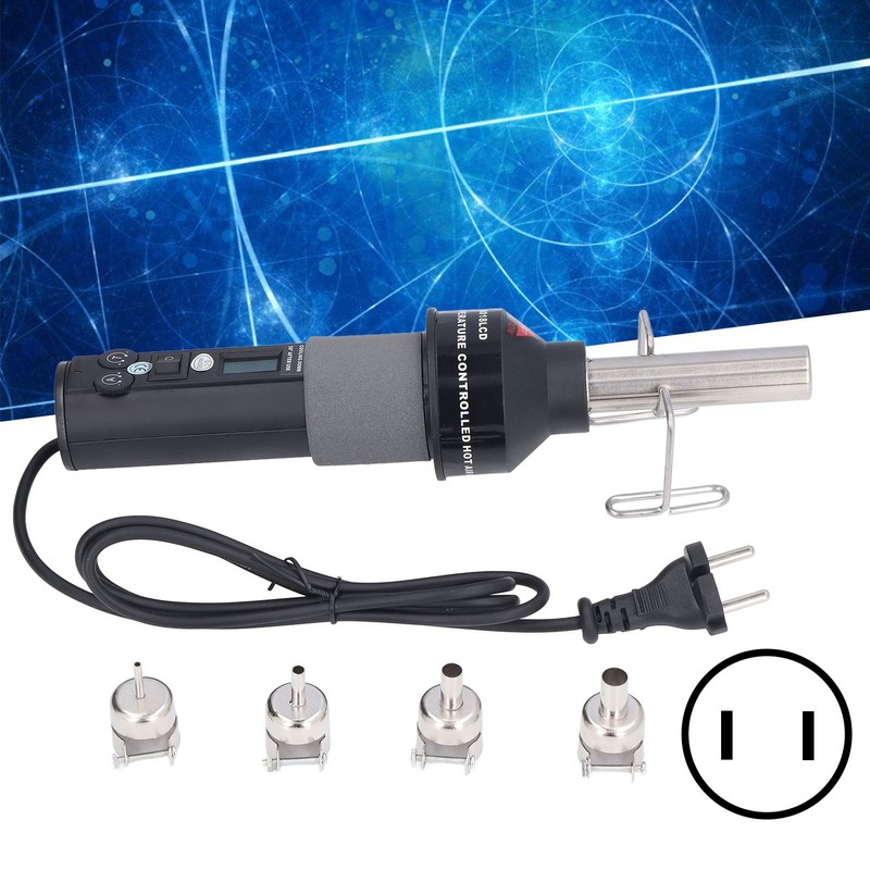 6Pcs Hot Air Gun LCD Digital Display Adjustable Portable Heating