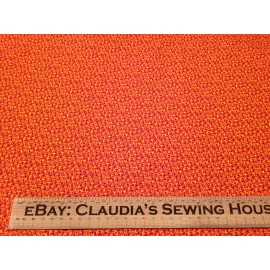 Unbranded Tiny Calico Print BTY Unbranded Floral Flowers Black Yellow Red