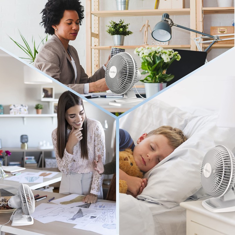 Lasko Personal Table Fan with Storage Tray, 2 Quiet Speeds,